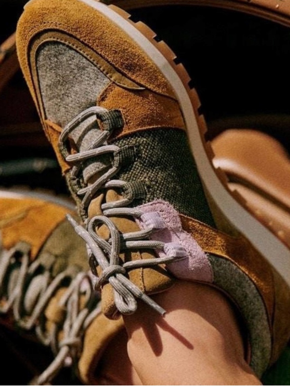 Sezane Alex Sneakers Green Multi